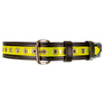 BIGBEN® Leather Belt with Eyelets - Black with Hi-Vis Reflective Tape