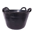 36 Litre Dean Hoist Bucket with 4 Handles - Black Tyre Rubber