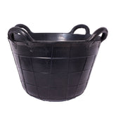 36 Litre Dean Hoist Bucket with 4 Handles - Black Tyre Rubber