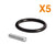 5x Retaining Pin & Rubber O-Ring for 1/2" Drive 21mm Impact Socket