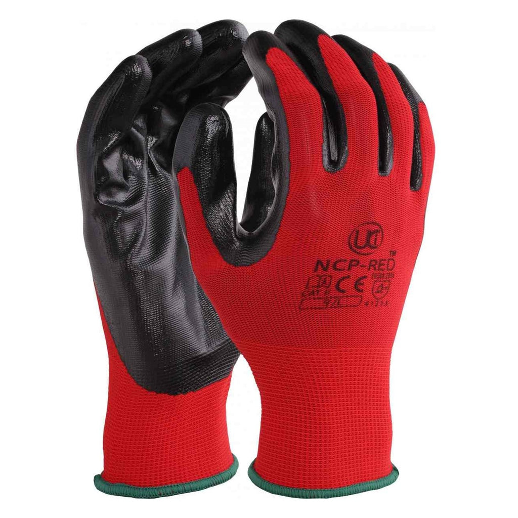 Nitrile Coated Cut Level Safety Gloves Red