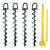 BIGBEN Heavy Duty Hurricane Ground Anchor & Driver - 4 Pack