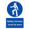 Safety harness safety sign