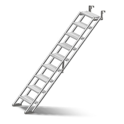 Adjustable scaffold stair