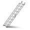 Adjustable scaffold stair