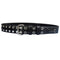 Black leather BIGBEN® Double Prong Scaffolding Belt with Eyelets