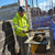 bricklayer using BIGBEN® Scaffold Adjustable Spot Board