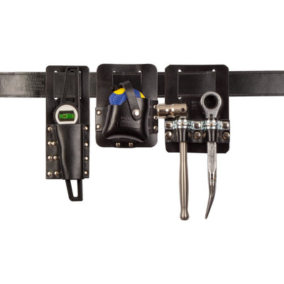 Leach’s Scaffolder’s Tool & Leather Kit with level, tape measure, scaffolding spanner and ratchet