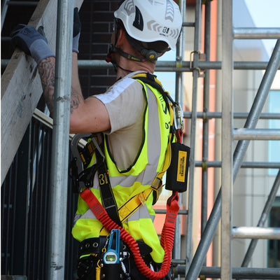 BIGBEN® BIGGUY Backpack Harness Kit with Twin Elasticated Lanyard with 2x Alloy Scaffold Hooks