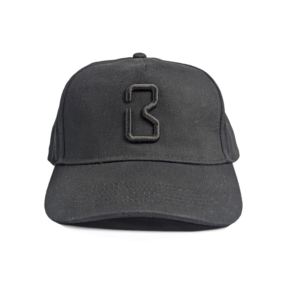 BIGBEN Baseball Cap Black c/w 3D Black B Embroidery