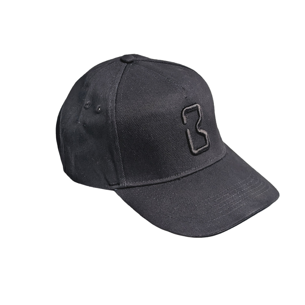 BIGBEN Baseball Cap Black c/w 3D Black B Embroidery