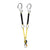Petzl L015BB ABSORBICA®-Y TIE-BACK MGO Fall Arrest Twin Lanyard, Black/Yellow - 1.8m