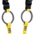 Petzl L015BB ABSORBICA®-Y TIE-BACK MGO Fall Arrest Twin Lanyard, Black/Yellow - 1.8m