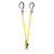 Petzl L012CB ABSORBICA®-Y MGO Fall Arrest Twin Lanyard, Yellow