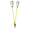 Petzl L012CB ABSORBICA®-Y MGO Fall Arrest Twin Lanyard, Yellow