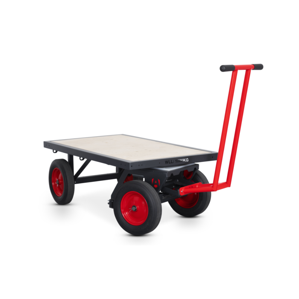 Turntable Truck TT1, Large Flat-bed Platform Mobile Trolley, 1594W x 695D x 1160H, 1000kg SWL