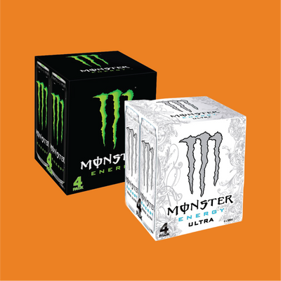 4 Pack Monster Energy - Choose Your Flavour (GIFT)