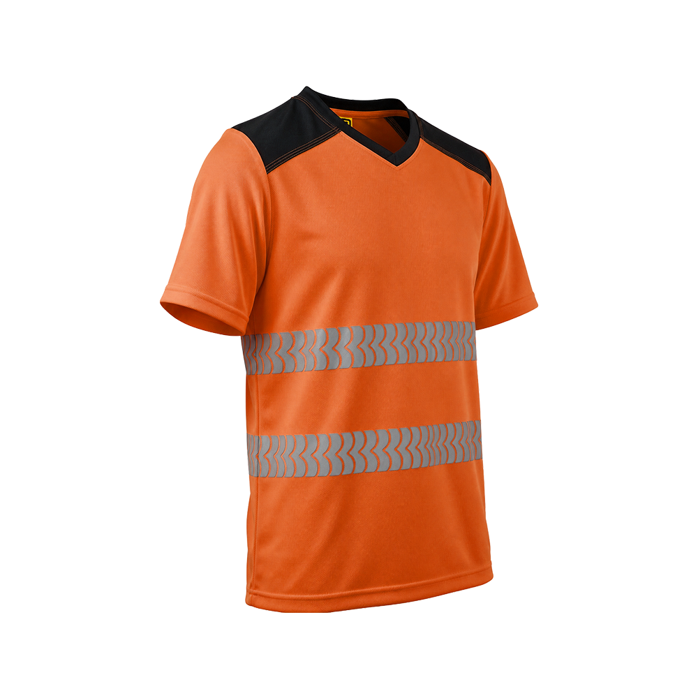 Orange BIGBEN® ULTRATUFF® Hi-Vis Short Sleeve T-Shirt from the side