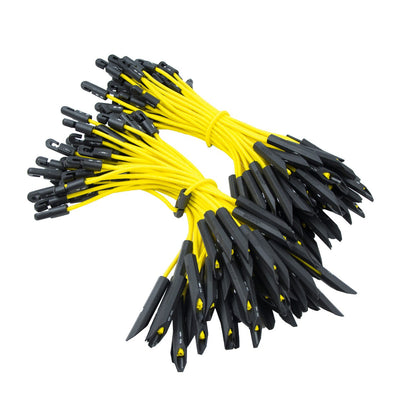 BIGBEN® Bungee Toggle Ties - 100 Pack in Yellow & Black