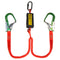 BIGBEN® BIGGUY Twin Elasticated Fall Arrest Lanyard with Wide Opening Green Alloy Scaffold Hooks
