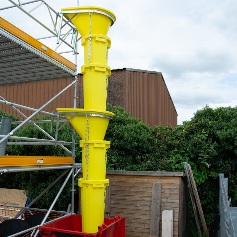 Adjustable Rigid Chute 20” Rubble Chute Top Hopper - Extra Strong, Premium Rubbish Chute for ...