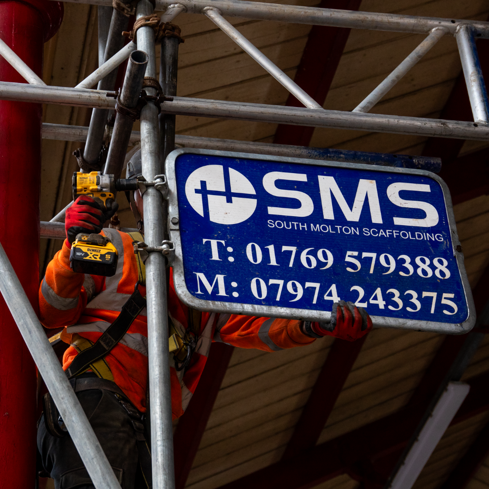 Double Sided Custom Full Colour Sign for Scaffolding and Construction sites