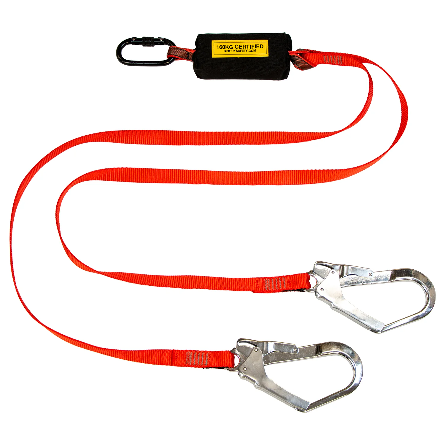 BIGBEN® BIGGUY Twin Webbing Fall Arrest Lanyard with Steel Scaffold Hooks