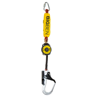 BIGBEN® Single Retractable Lanyard with Steel Scaffold Hook - 1.8m