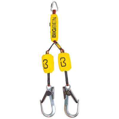 BIGBEN® Twin Retractable Lanyard with Alloy Scaffold Hooks