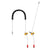 Petzl L052AA GRILLON Adjustable Lanyard for Work Positioning, White/Yellow