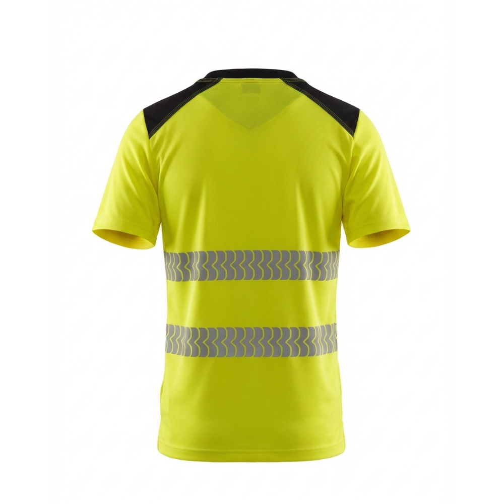 Yellow BIGBEN® ULTRATUFF® Hi-Vis Short Sleeve T-Shirt from the back