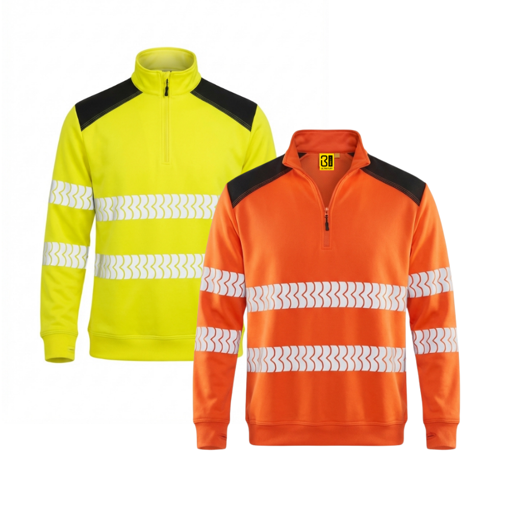 BIGBEN® ULTRATUFF® Hi-Vis Zip Neck Sweatshirts