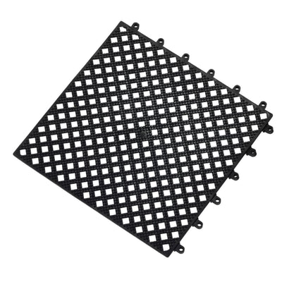 Interlocking Duckboard Kumfi Tile PVC High-Grip Mat - 30x30cm