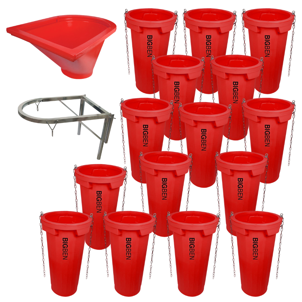 BIGBEN UltraTuff® 20" Rubble Chute Kit - 15 Chutes, 1 Top Hopper, 1 Fixing Frame