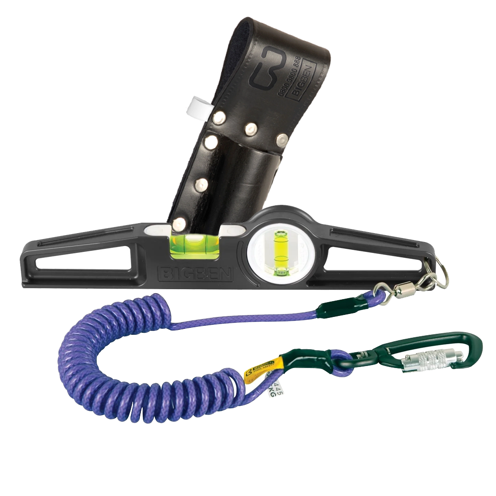 BIGBEN® Level Tethered Kit - Leather Holder, Tool Tether & Magnetic Level