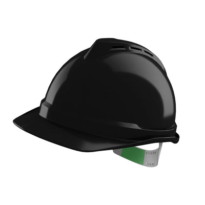 MSA V-Gard Peaked Helmet with Push Key Adjuster