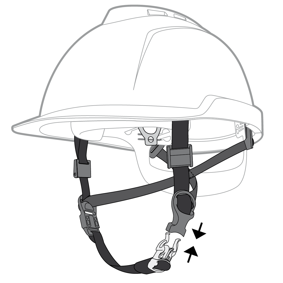 Universal 4 Pt Chinstrap for MSA V-Gard Helmet