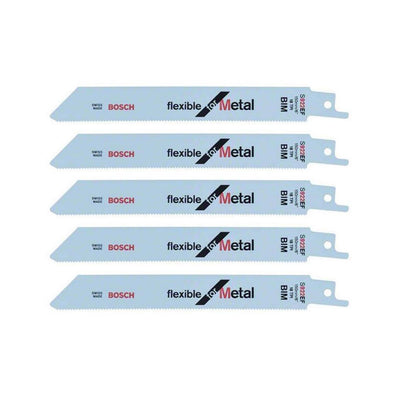Bosch Reciprocating Saw Blades Metal Cutting S922EF 150mm 18Tpi (Pk 5)
