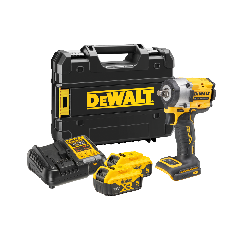 DeWalt Scaffolding Impact Wrench Kit - 2x 5Ah Batteries & Charger