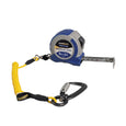 Komelon Stainless Steel Tape Measure 5m/16ft (Blade Width 27mm) c/w BIGBEN 2m Yellow Tool Safety Rope with Swivel Locking Carabina