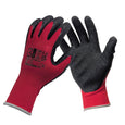 BIGBEN UltraGrip Dexterity Latex Coated Gloves, Red