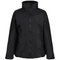 A black lightweight jacket with a high stand-up collar, full front zipper, and zippered hand pockets, shown on a plain white background.