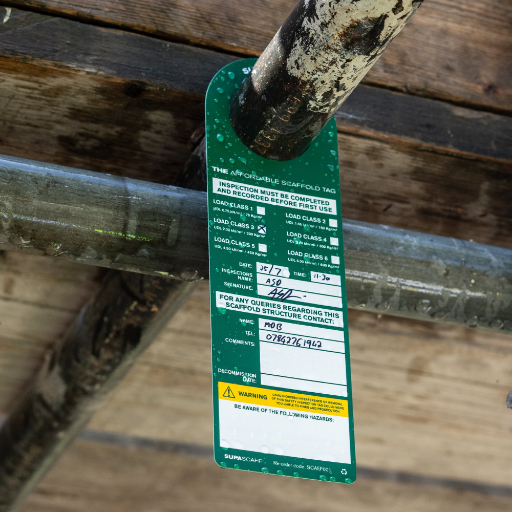 SUPASCAFF Inspection Tag with Integral Holder Hole - Kit Including 10