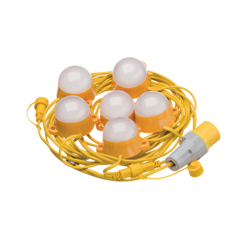 LED Festoon Kit 110V 10-way 50W 22m Connectable IP44