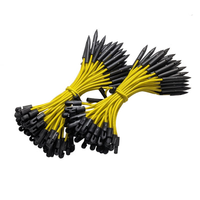 BIGBEN® Bungee Toggle Ties - 100 Pack in Yellow & Black