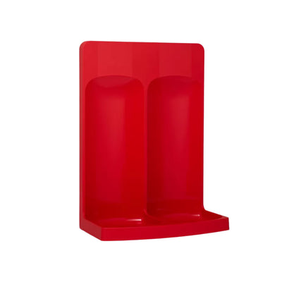 Double Fire Extinguisher Stand Fibreglass Red