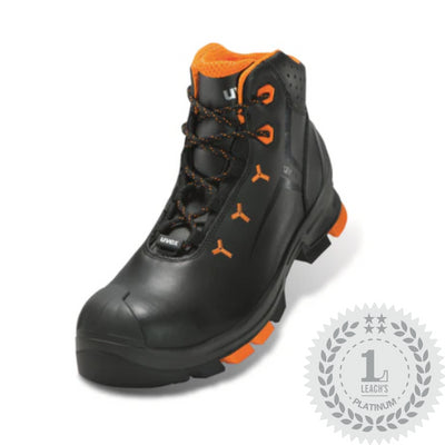 Uvex 2 Metal Free Safety Boots - Black & Orange (Enigma)