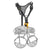 Petzl C081CB TOP CROLL® Chest harness for sit Harness, Black/Yellow