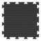 A single interlocking foam floor tile with a raised diamond plate texture in black, shown on a plain white background.