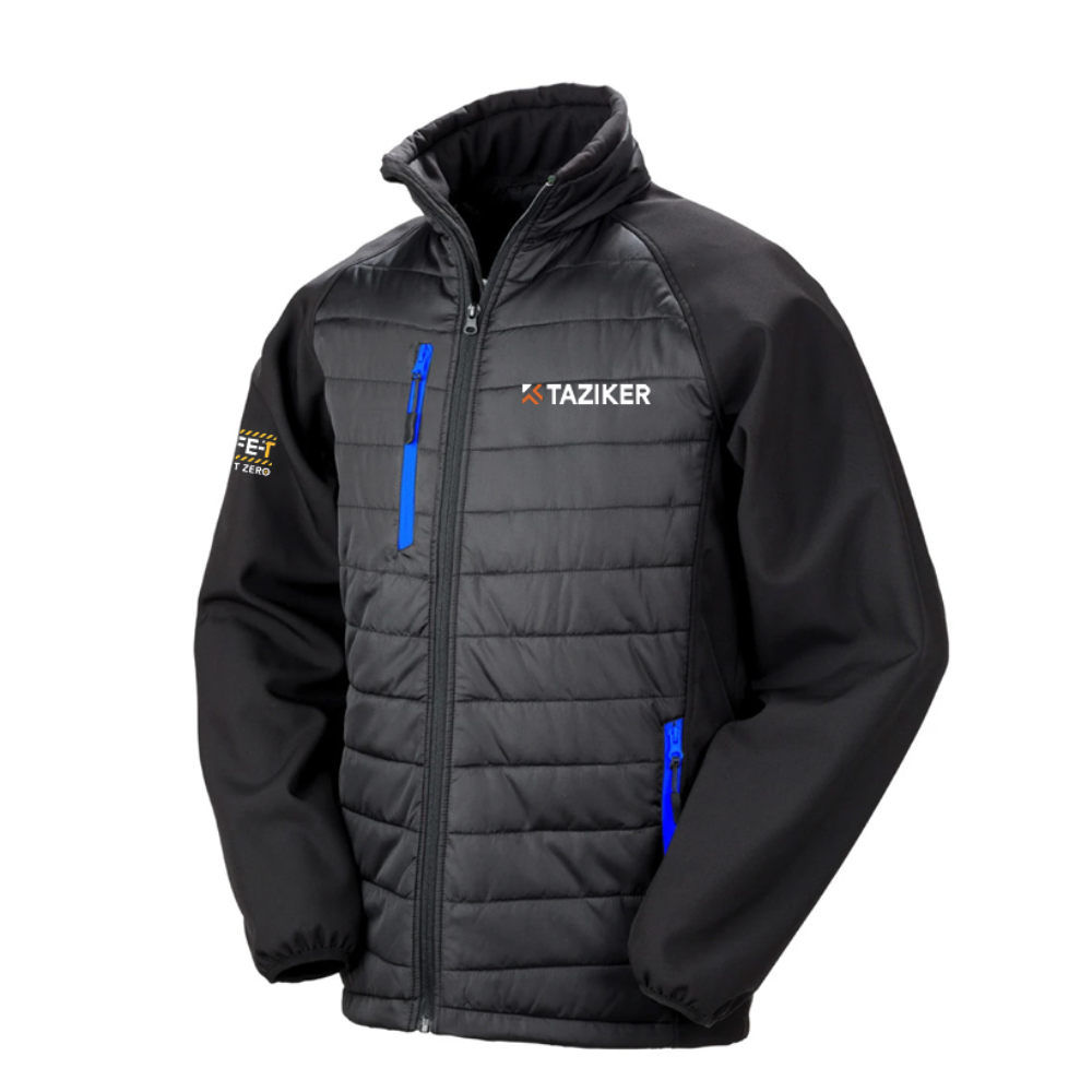 Result Compass Padded Jacket RS237 Black/Royal Blue
